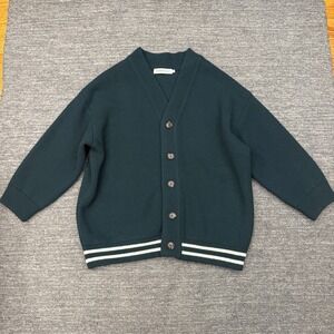 Trunk Project Cardigan Sweater Large Green Wool Jacket Oversized Varsity Classic